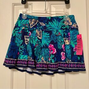 Lilly Pulitzer Luxletic Annora Skort Low Tide Navy Life of the Party Size Small